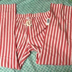Old Navy Red Striped Pajama Pants